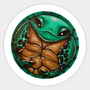 turtleonhisback Sticker